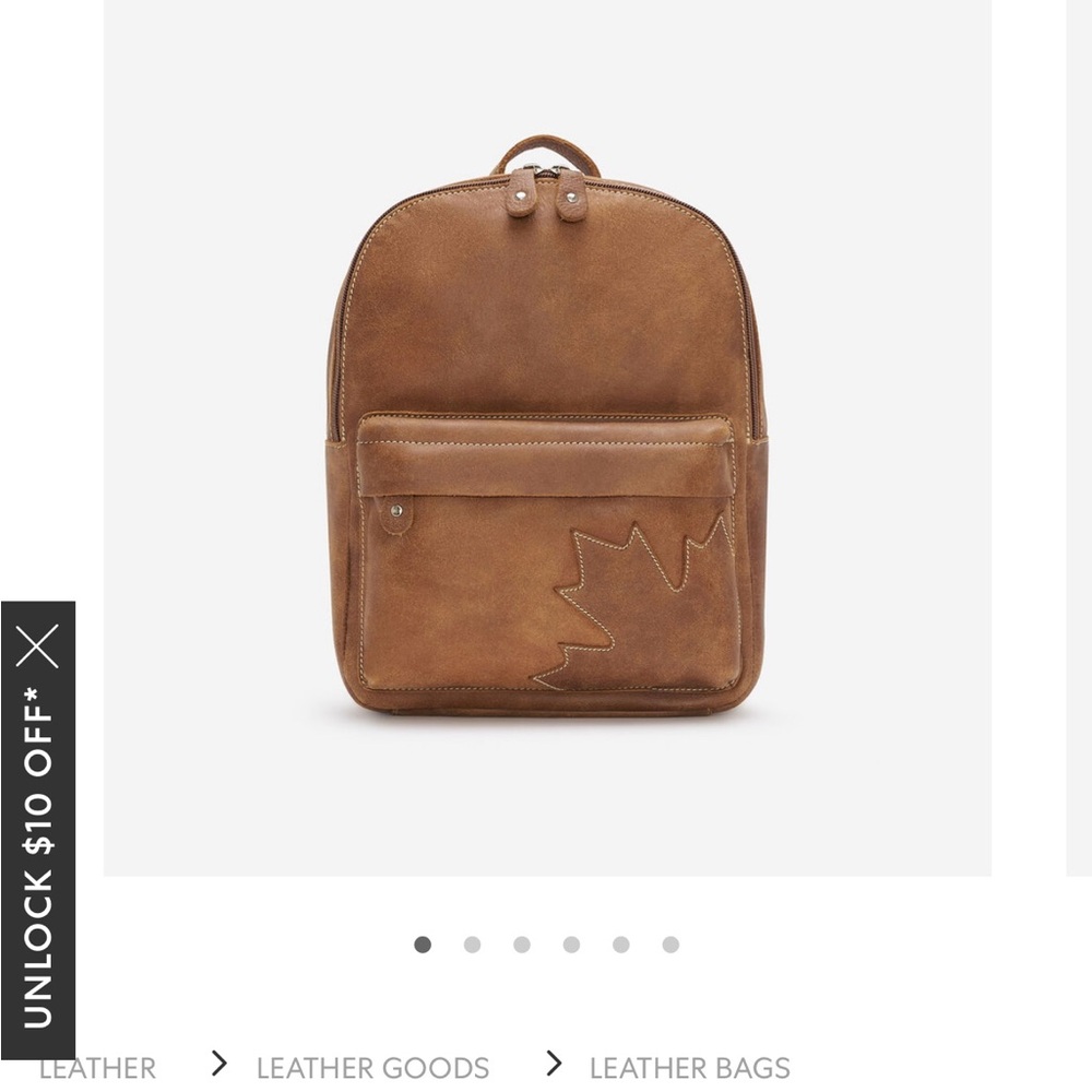 ROOTS Tribe Leather Backpack